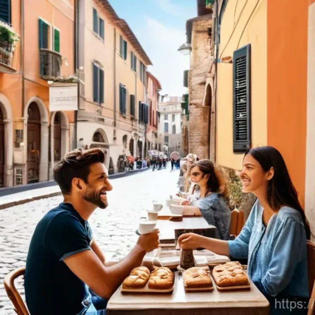 이탈리아어와 바티칸 라틴어 - **Prompt:** A young adult (wearing a stylish but modest outfit such as a t-shirt and jeans) is seate...