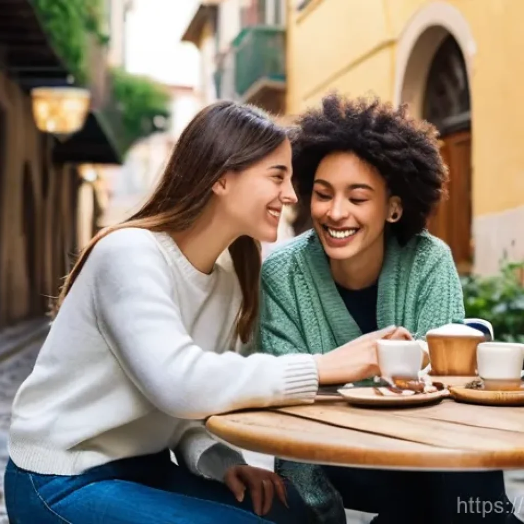 이탈리아어와 스페인어 유사점 - **Prompt 1: Bridging Words in a Sunny Cafe**
    "A cheerful, warmly lit outdoor cafe scene in a pic...