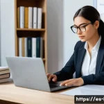 이탈리아어 면접 및 취업 용어 - **Prompt:** A diverse young professional, focused and determined, sitting at a modern desk in a home...